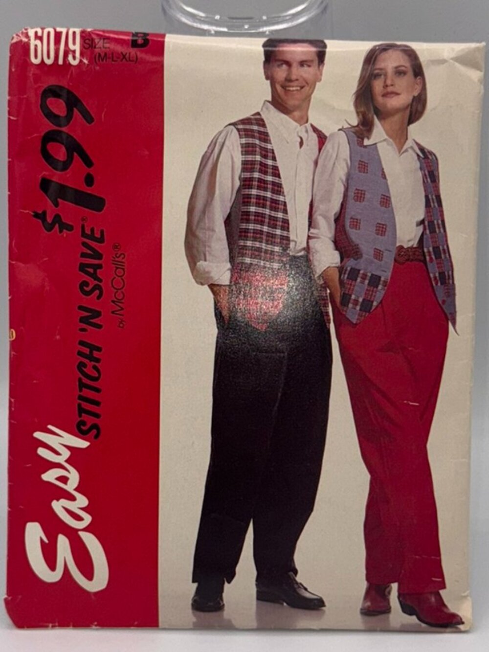McCall’s Easy Stitch ’N Save 6079 Vintage Vest & Pants Sewing Pattern